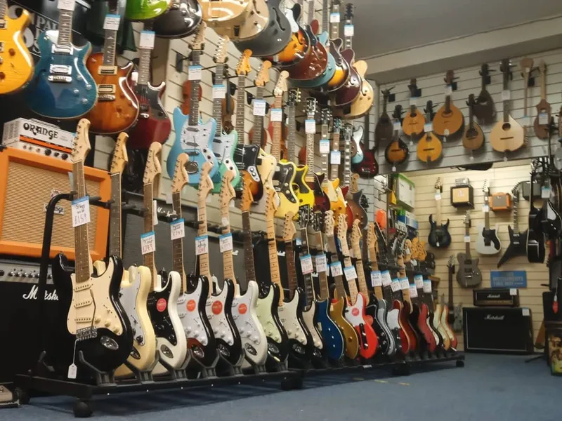 Guitars on display