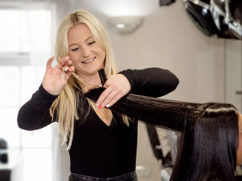 Hairstylist at work