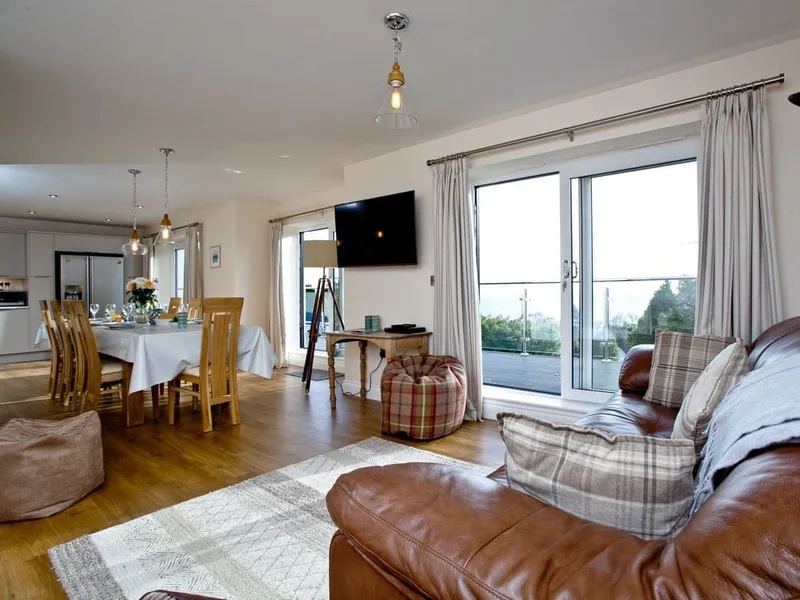 open plan living and dining space