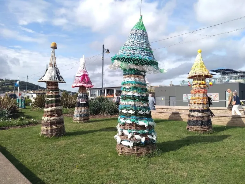 Decorative attractions at Teignmouth Play Park on the Promenade.