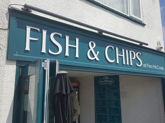 Exterior of Finn McCools fish and chip shop on Regent Street in Teignmouth