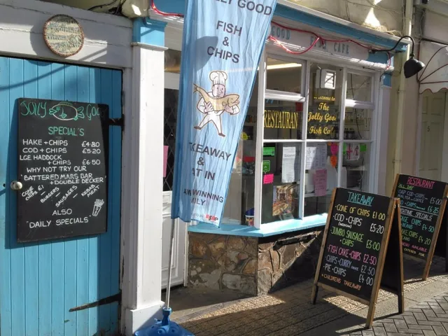 Exterior of The Jolly Good Fish Cafe on Teign Street in Teignmouth